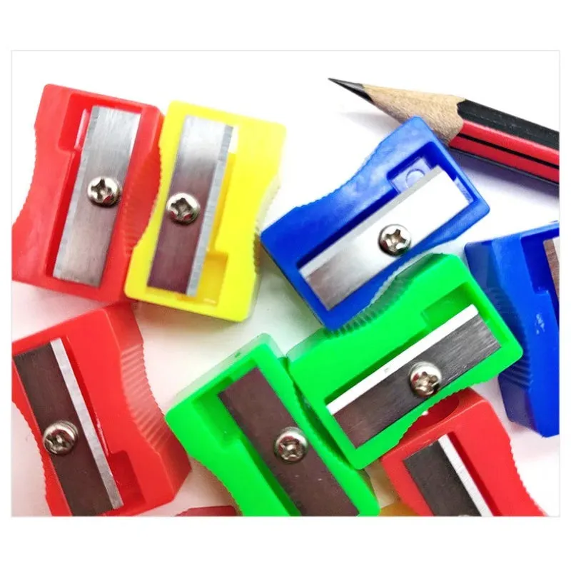 1/5/12 PCS/lot Mini Plastic Pencil Sharpener Candy Color Standard Pencil Cutting Machine School Office Supplies Stationery