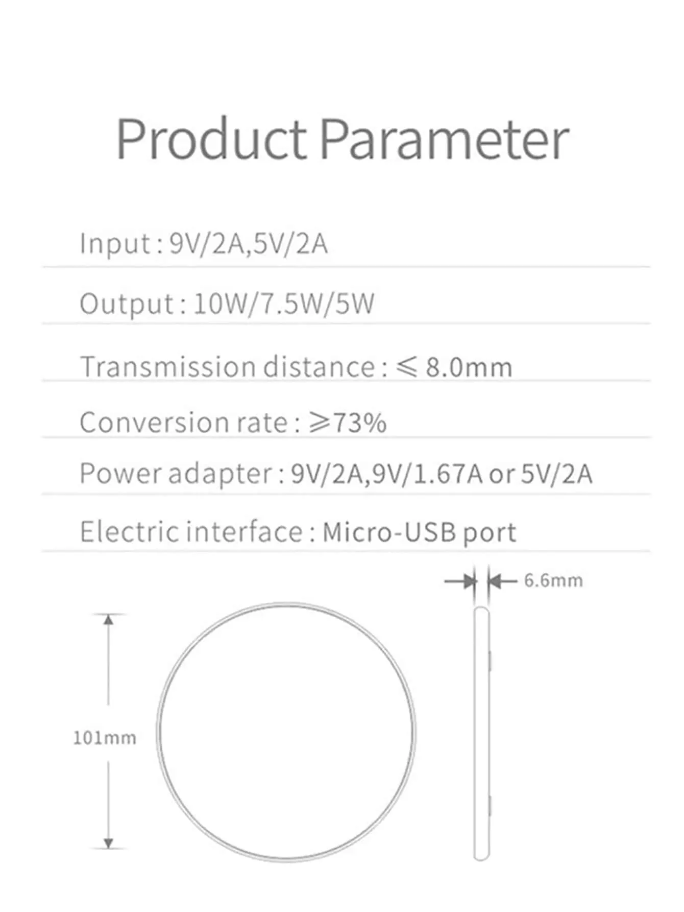 1pc Desktop Wireless Charger Compatible With Apple & Android