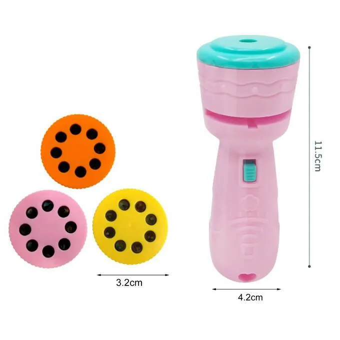 2 In 1 Projctor & Flash Light - Mini Projctor Torch Kids - Flashlight Story Book Educational Light-up Toys