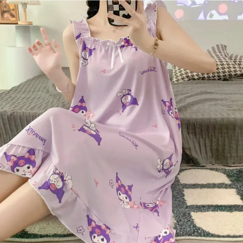 2024 New Little Fresh Sling Sleeping Dress For Women's Spring/Summer Sexy Thin Sleeping Dress Princess Style