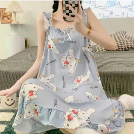 2024 New Little Fresh Sling Sleeping Dress For Women's Spring/Summer Sexy Thin Sleeping Dress Princess Style