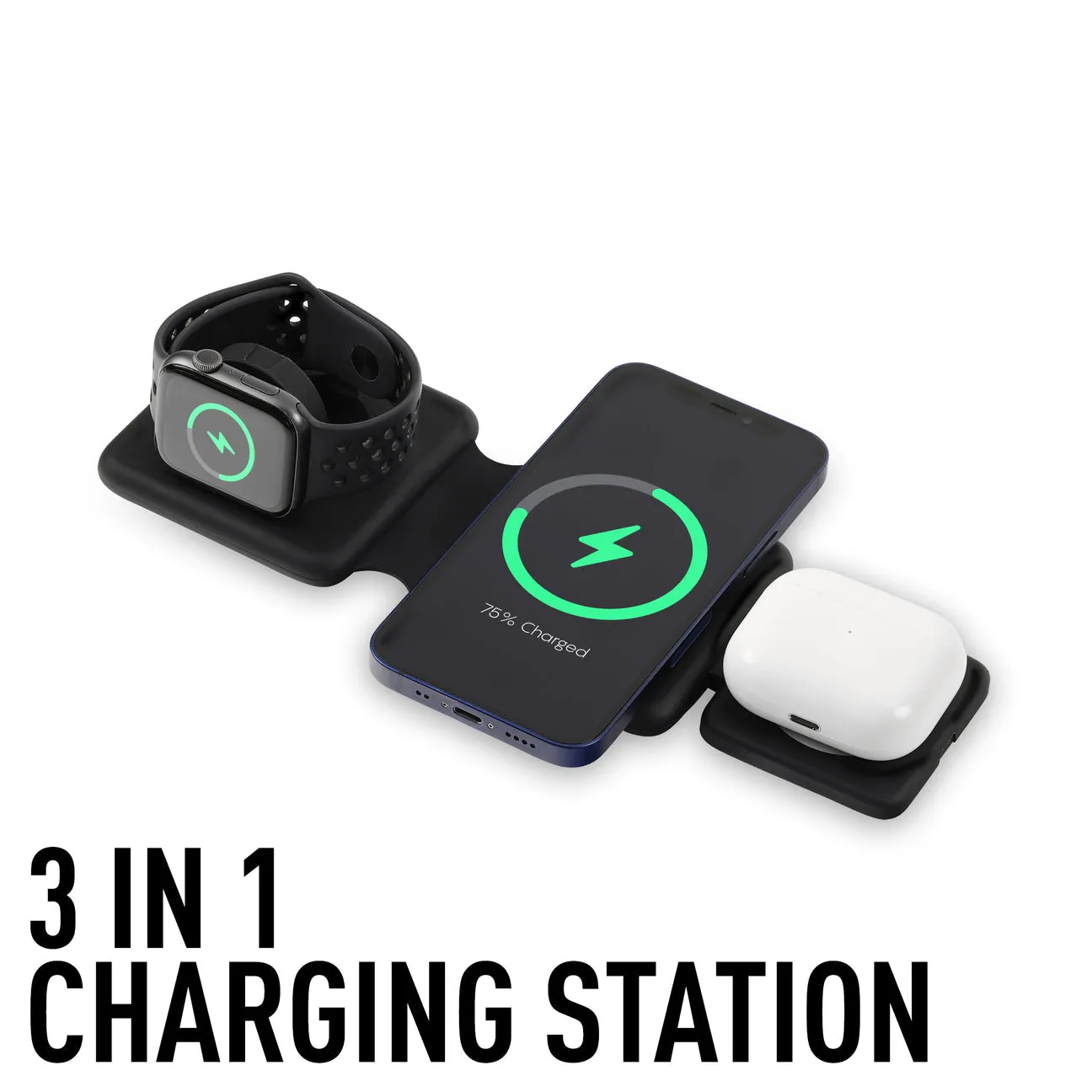 3 in 1 Magnetic Foldable MagSafe Compatible Wireless Charger rjmobile01