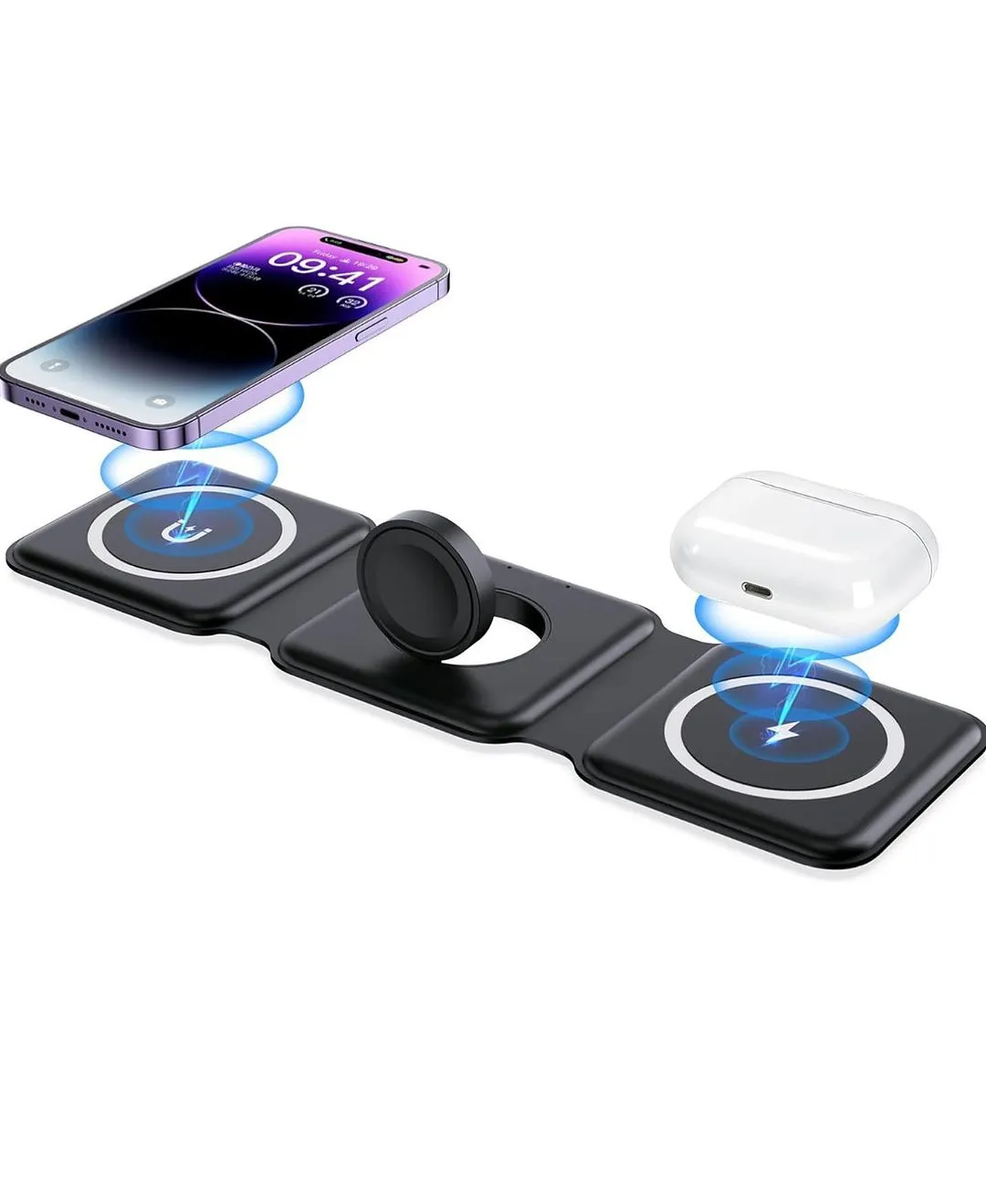 3 in 1 Magnetic Foldable MagSafe Compatible Wireless Charger rjmobile01