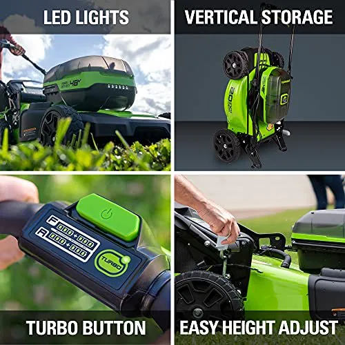 48V (2x24V) 20" Cordless Battery Push Mower w/ (2) 4.0Ah Batteries & Charger