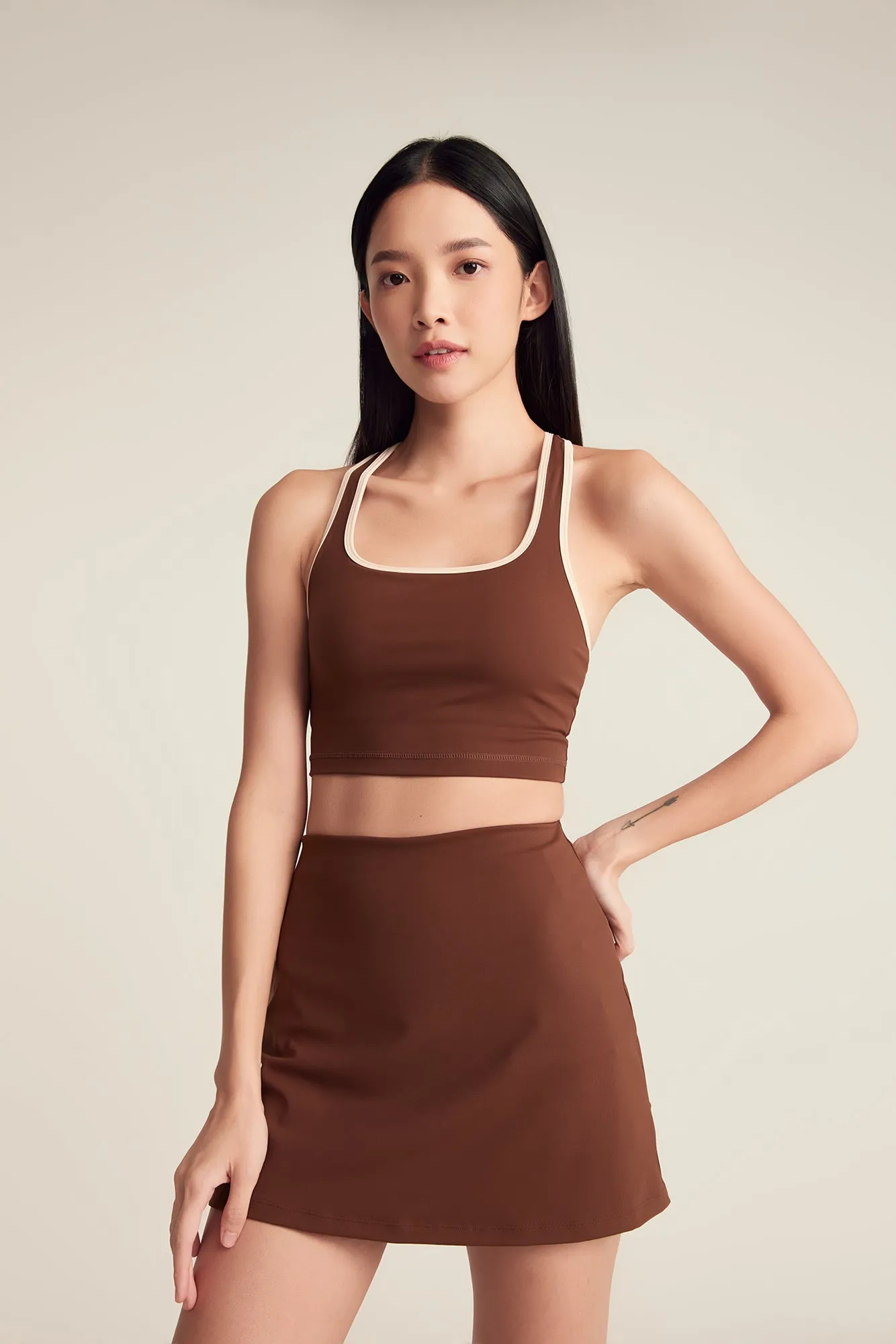 A-Line Skort in Cocoa