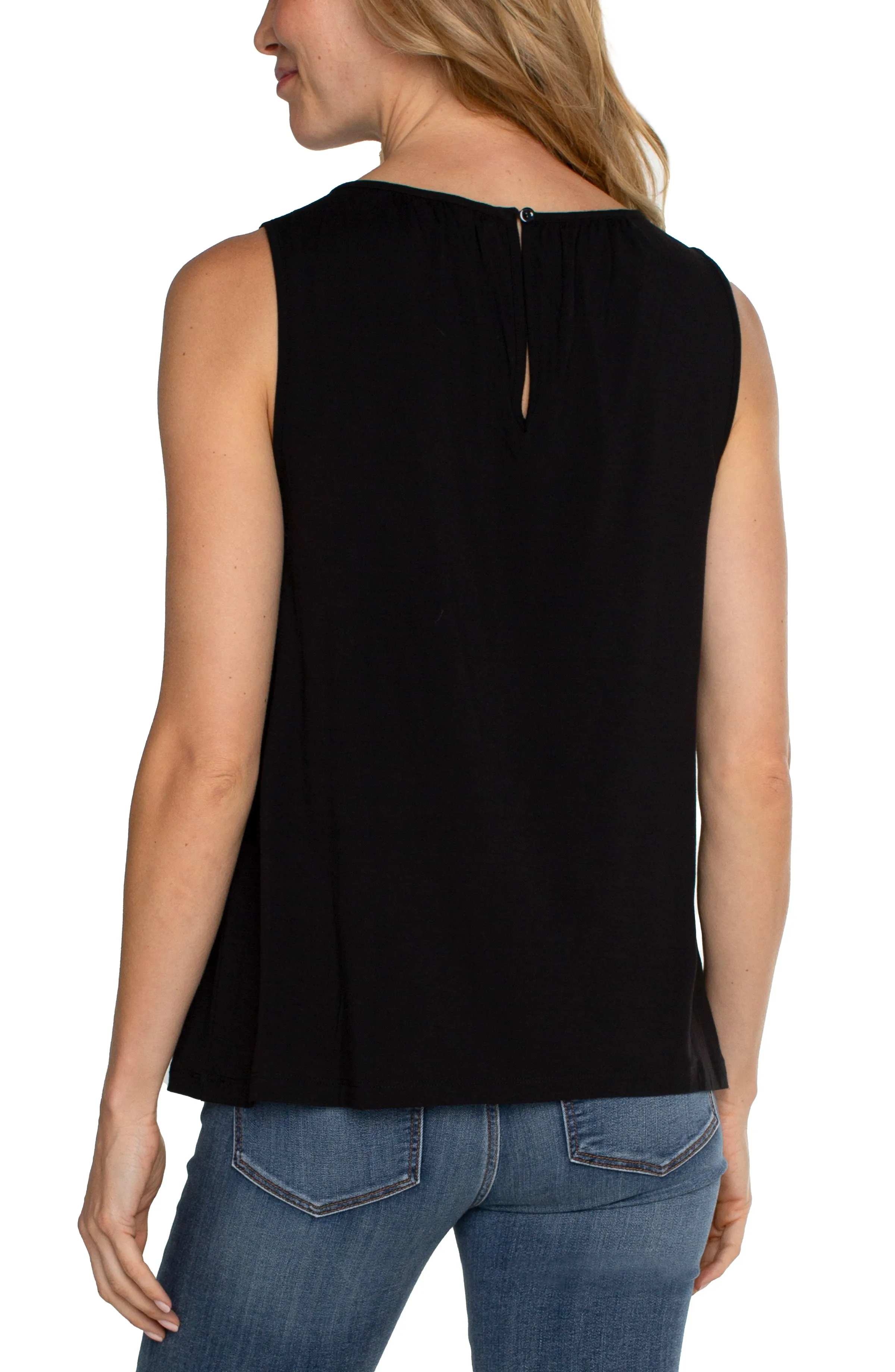 A-LINE SLEEVELESS KNIT TOP