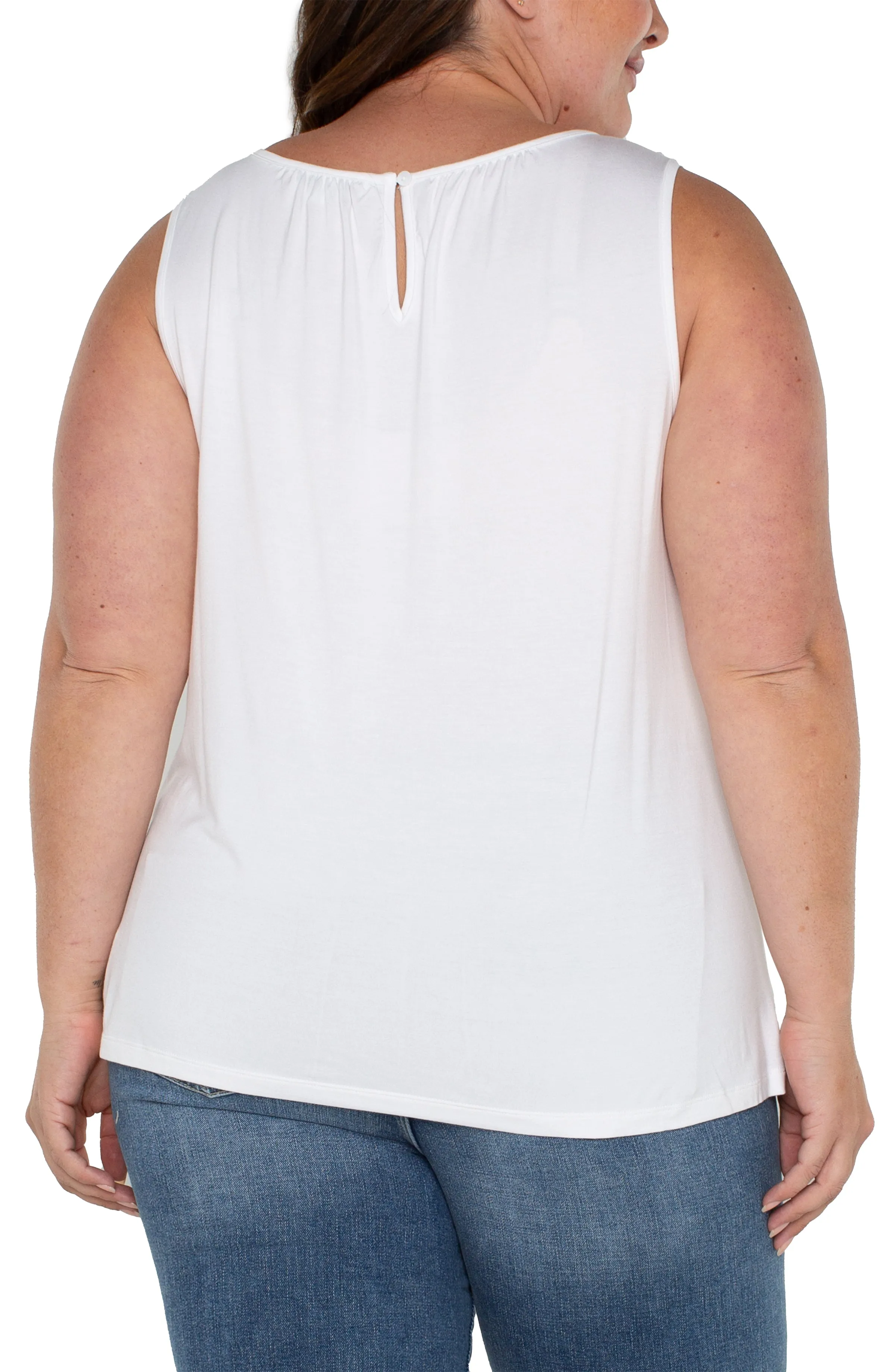 A-LINE SLEEVELESS KNIT TOP