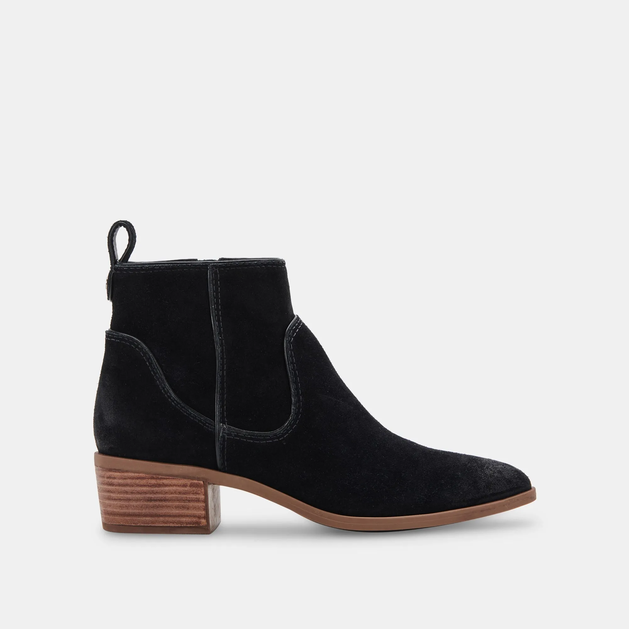 ABLE BOOTIES BLACK SUEDE re:vita