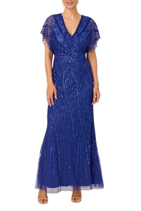 Adrianna Papell AP1E210884 P - Dolman Sleeve Jeweled Evening Dress