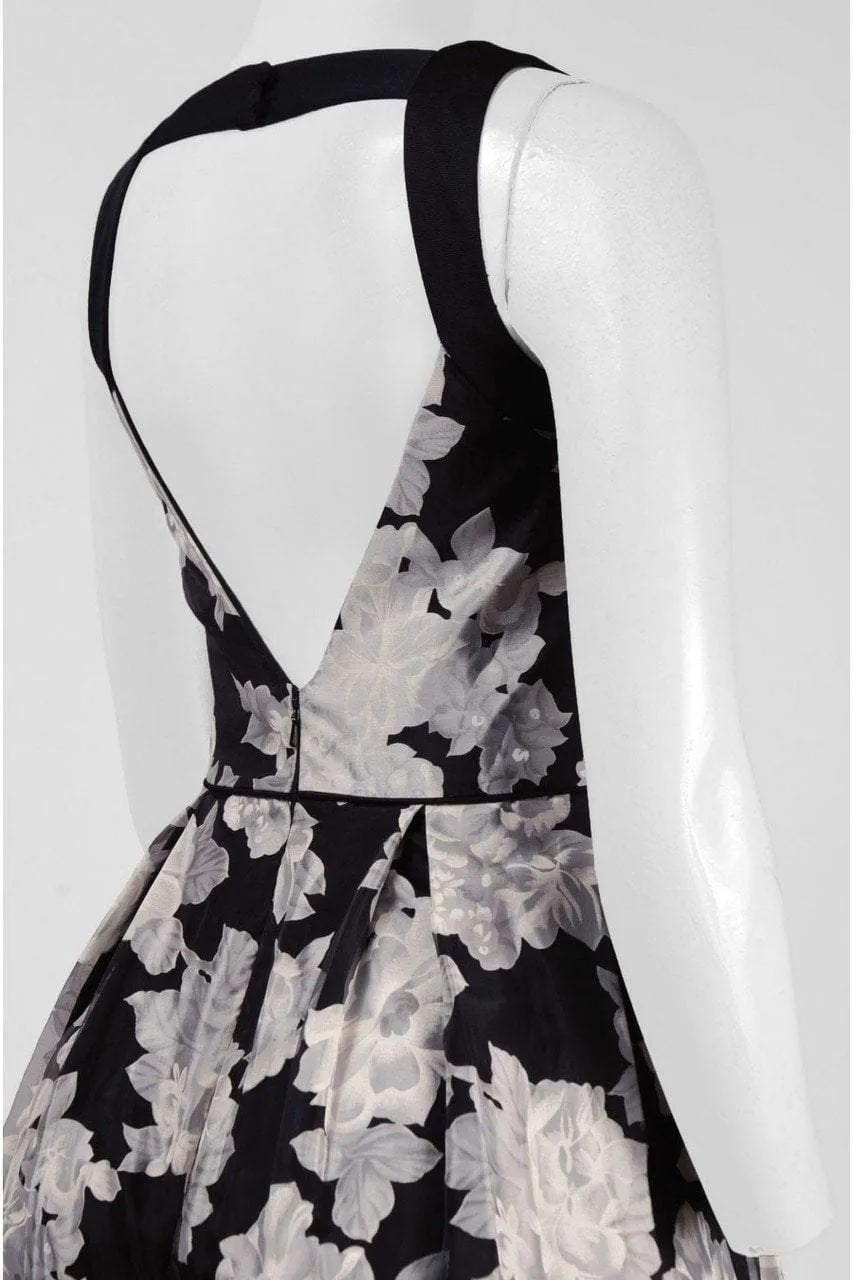 Aidan Mattox - Floral V-Neck Dress 151A99140