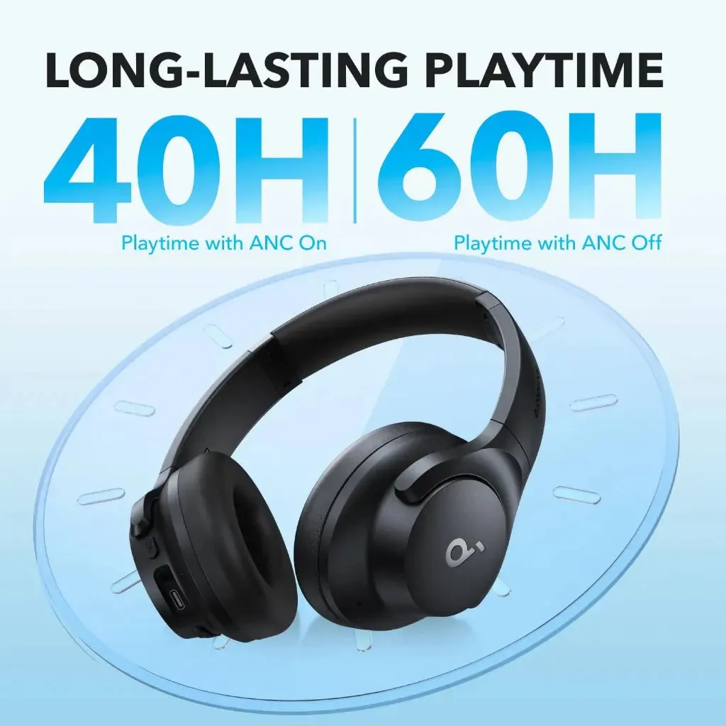 Anker Q20i Hybrid Bluetooth Noise Cancelling Wireless Headphones A3004