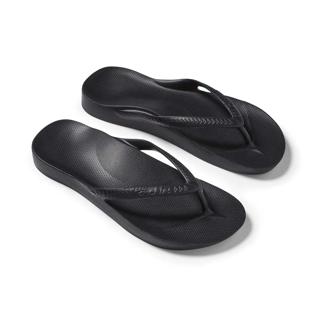 Arch Support Thongs - Classic - Black