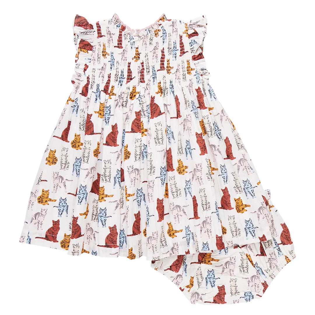 Baby Girls Stevie Dress Set | Tabby Cats