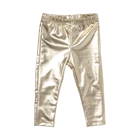 Baby Lame Girls Legging - Light Gold