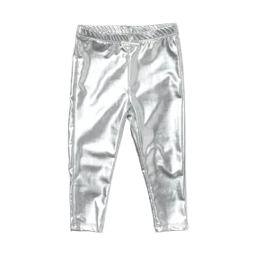 Baby Lame Girls Legging - Silver