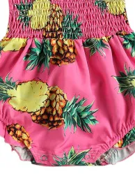 Baby Pink Pineapple Print Onesie