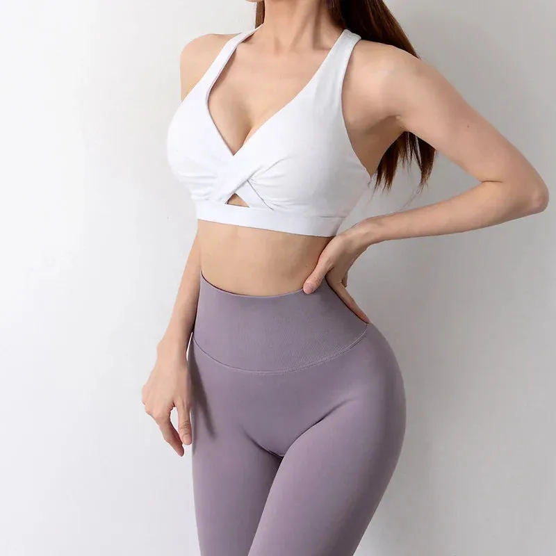 Back Sexy Training Stretch Workout Sports Bra