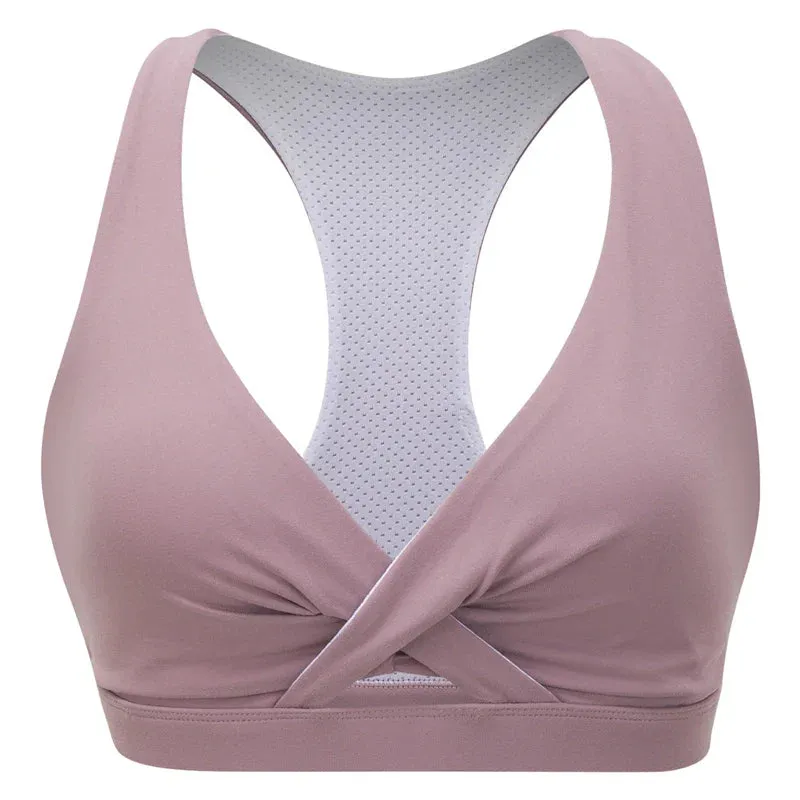 Back Sexy Training Stretch Workout Sports Bra