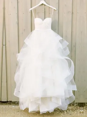 Ball Gown Ivory Wedding Dress Cheap Tulle African Wedding Dress #ER305