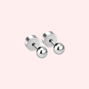 Ball Hypoallergenic Flat Back Stud Earring