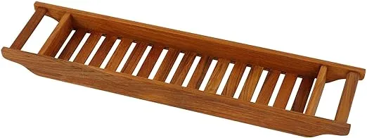 Bare Decor Vaske Bathtub Caddy, 33" Wide, Natural Teak Wood