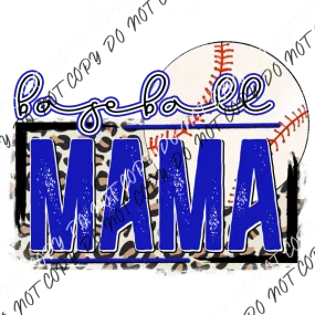 Baseball Mama Dark Blue DTF Transfer