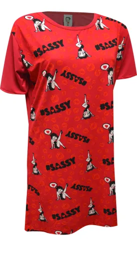 Betty Boop Feeling Sassy Red Nightshirt