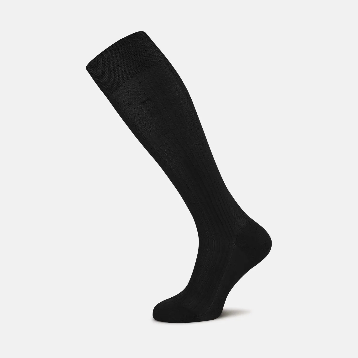 Black Long Silk Socks