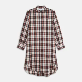 Black Multi Check Linen Blend Sussex Nightshirt