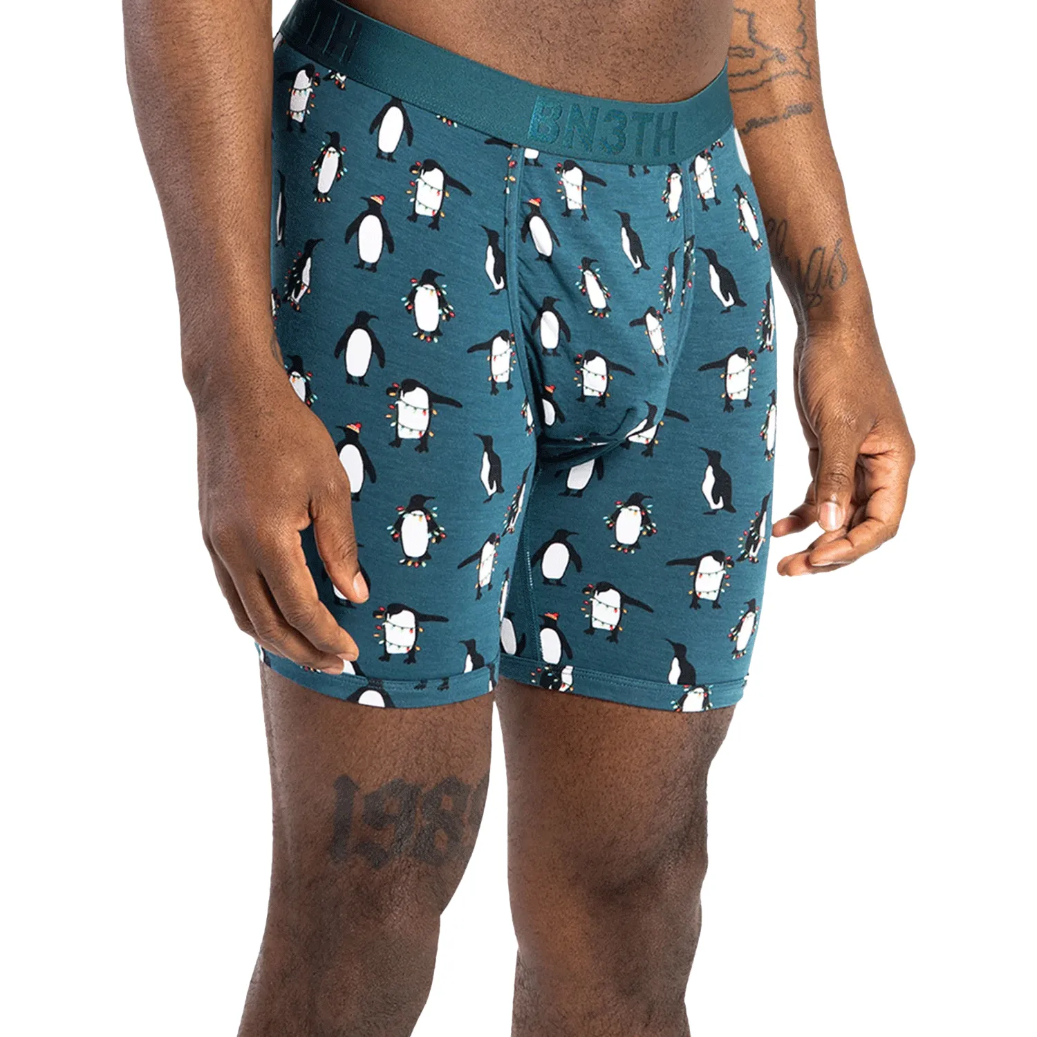 BN3TH Men's Classic Boxer Brief Print Penguins-Cascade