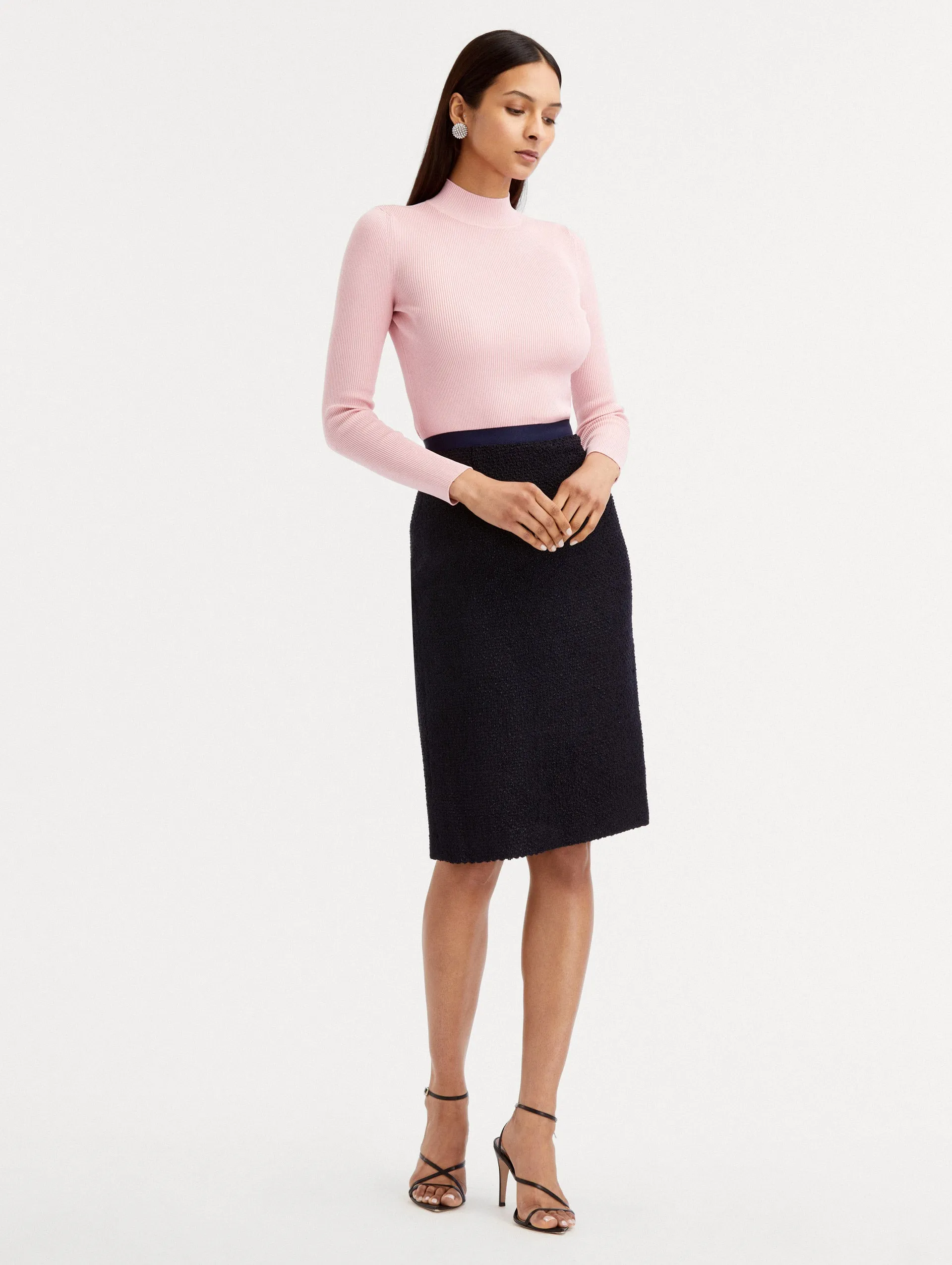 Boucle Tweed Pencil Skirt