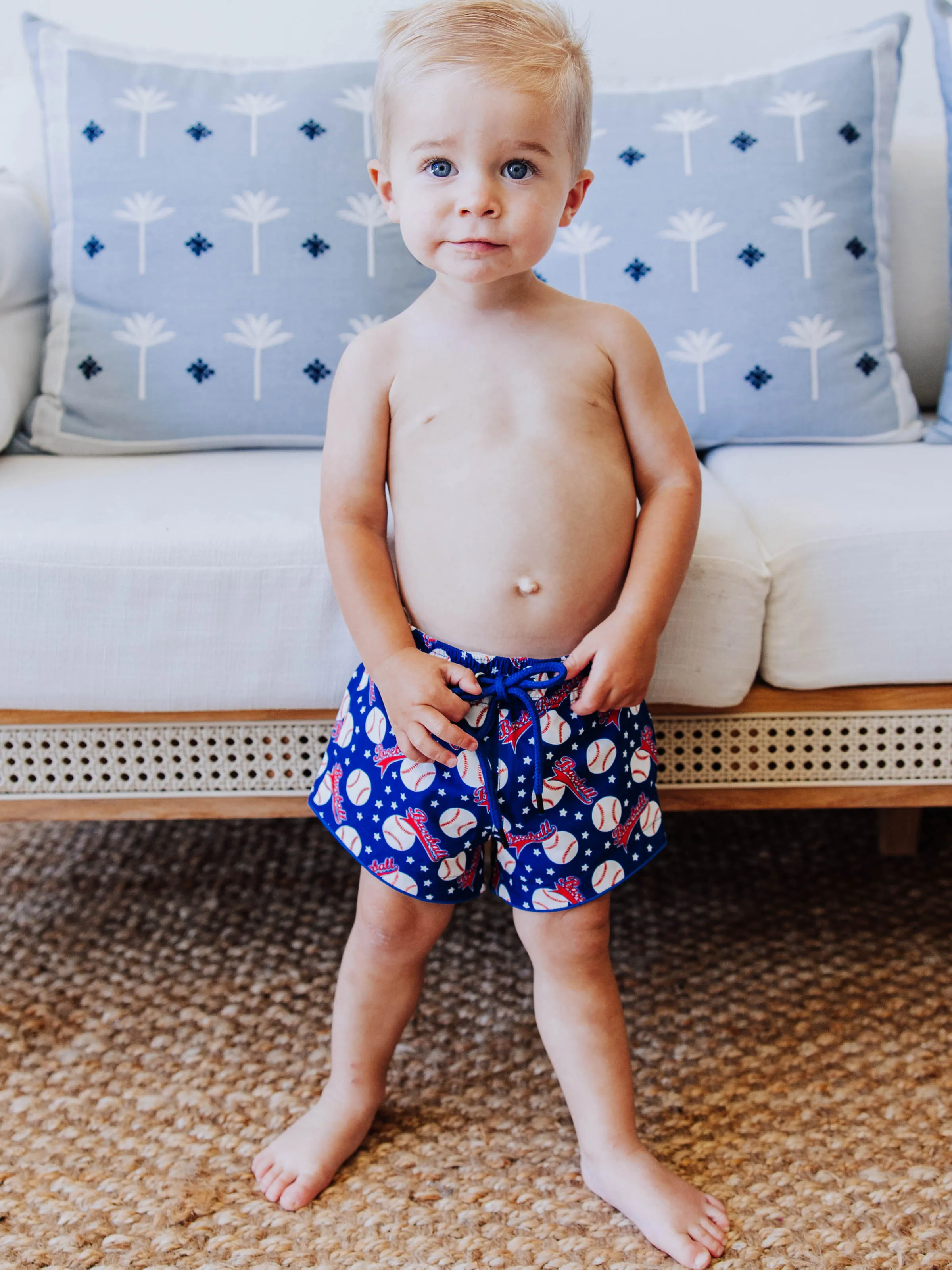 Boy's Swim Trunks - Baseball