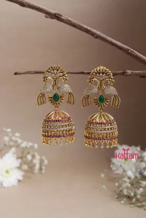 Bridal Matt Peacock Jhumka