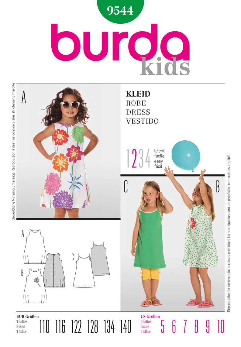 Burda Children's Dresses 9544