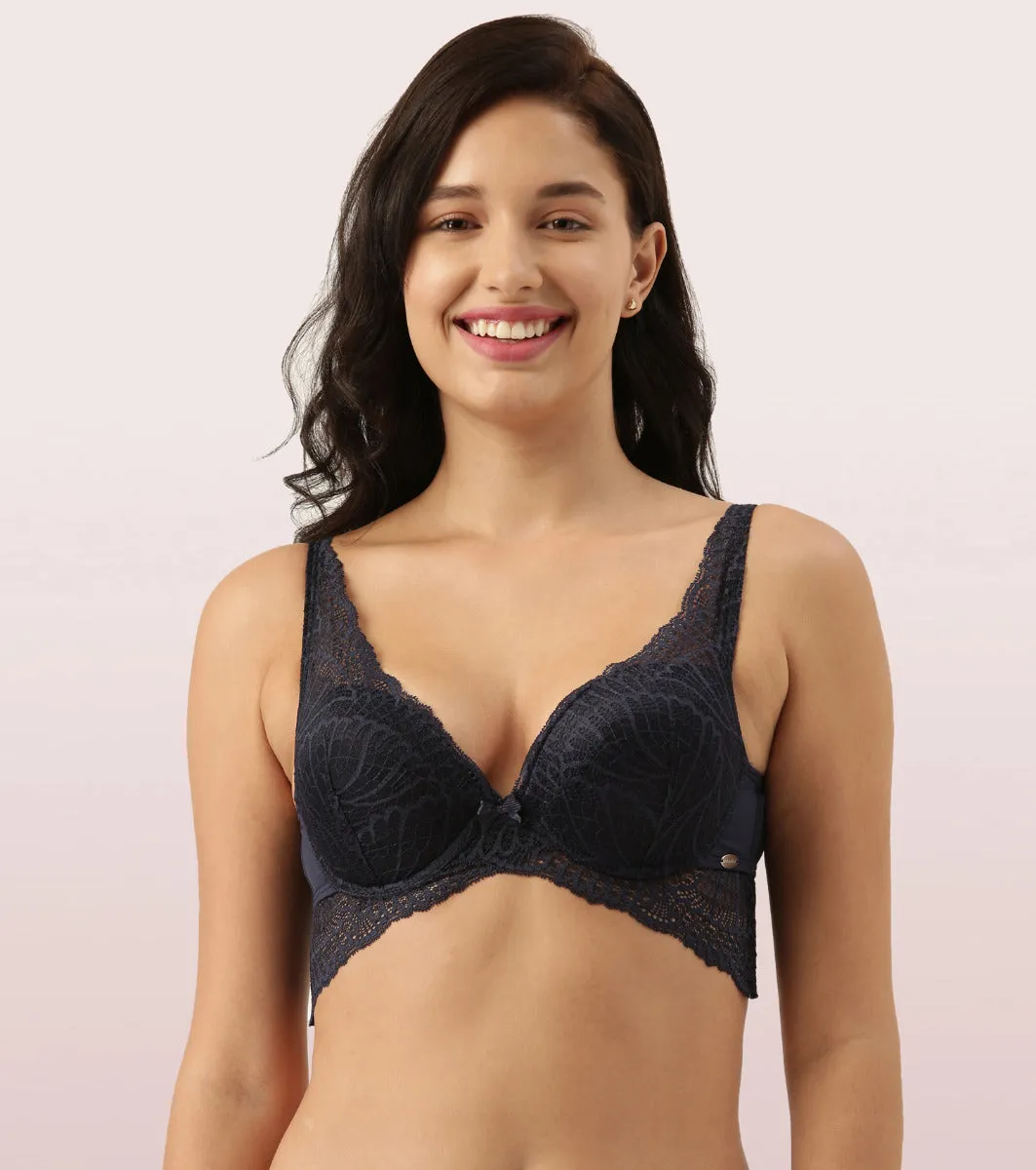 Butterfly Cleavage Enhancer Plunge Push-Up Bra