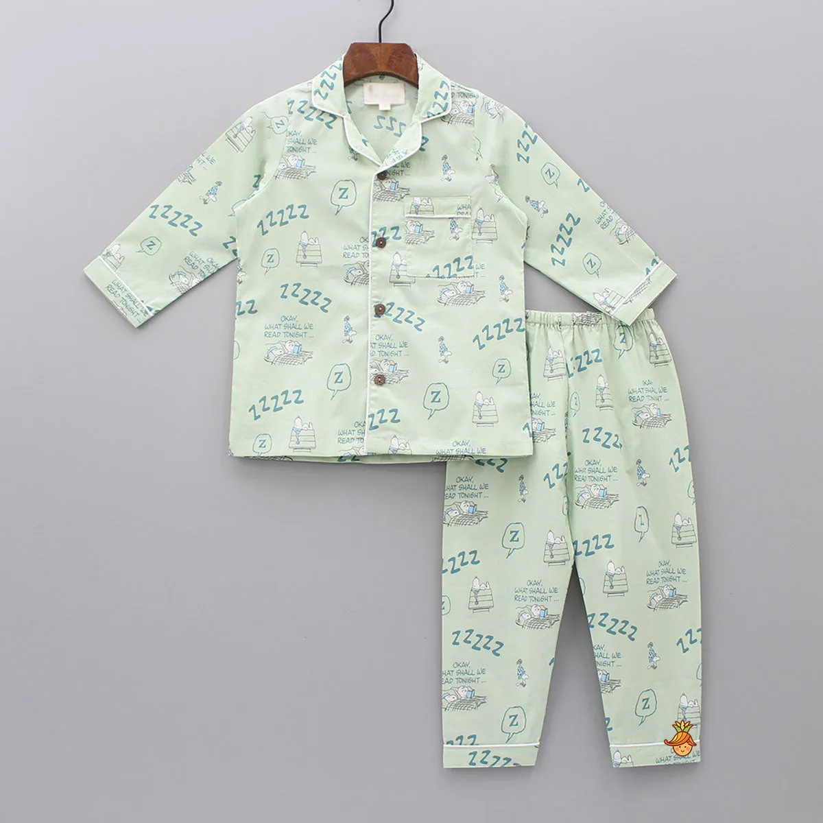 Buzz Typographic Printed Sleepwear