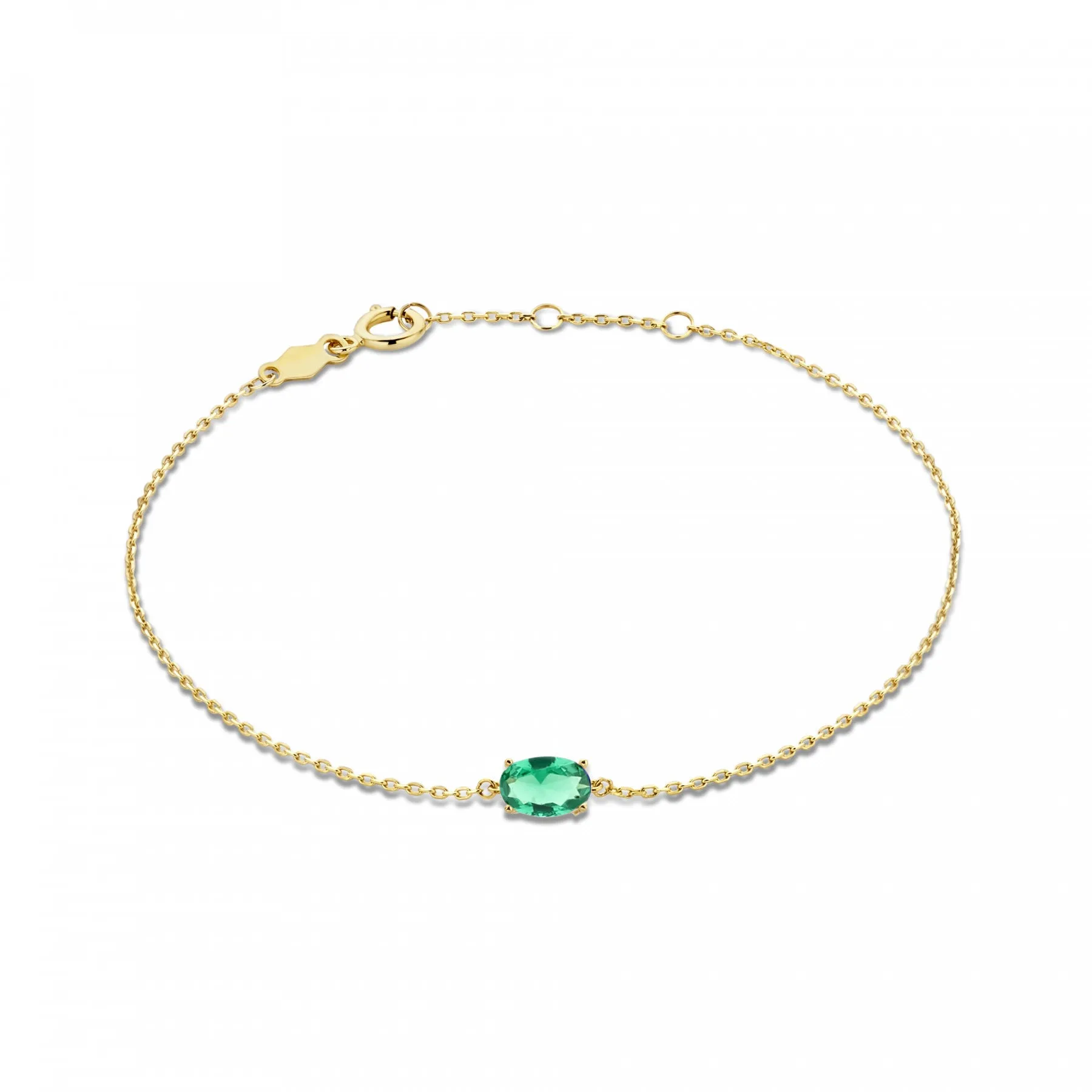 Cadeau d'Isabel 14 karat gold bracelets gift set with zirconia stones