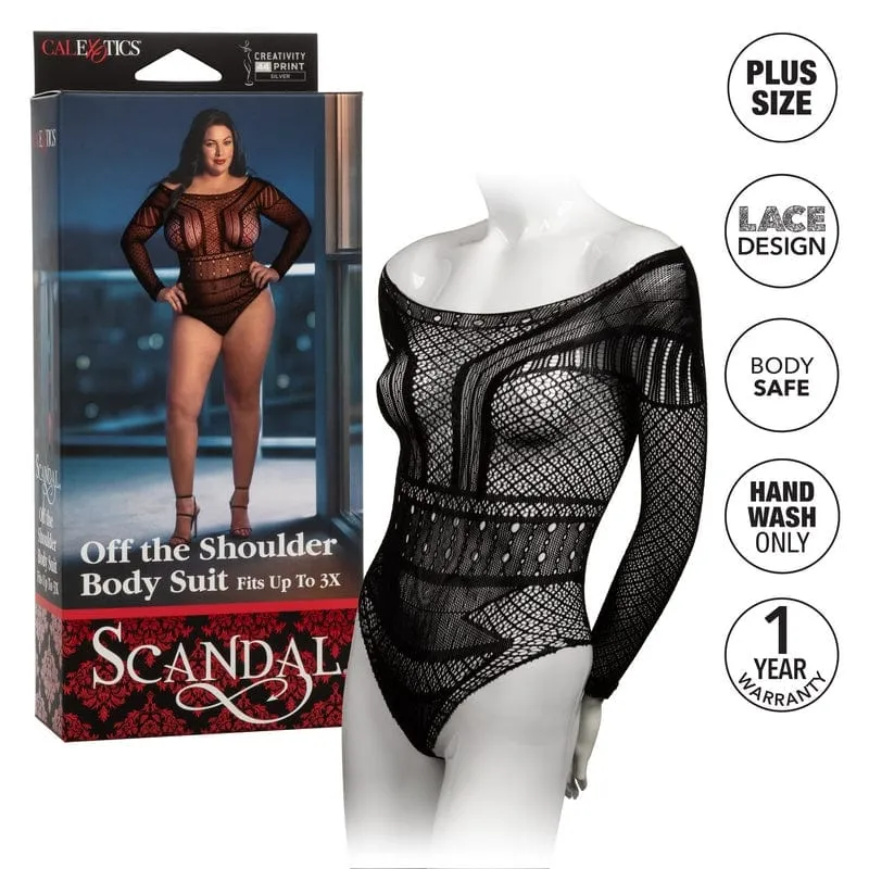 Calexotics Scandal Off the Shoulder Body Suit Plus Size