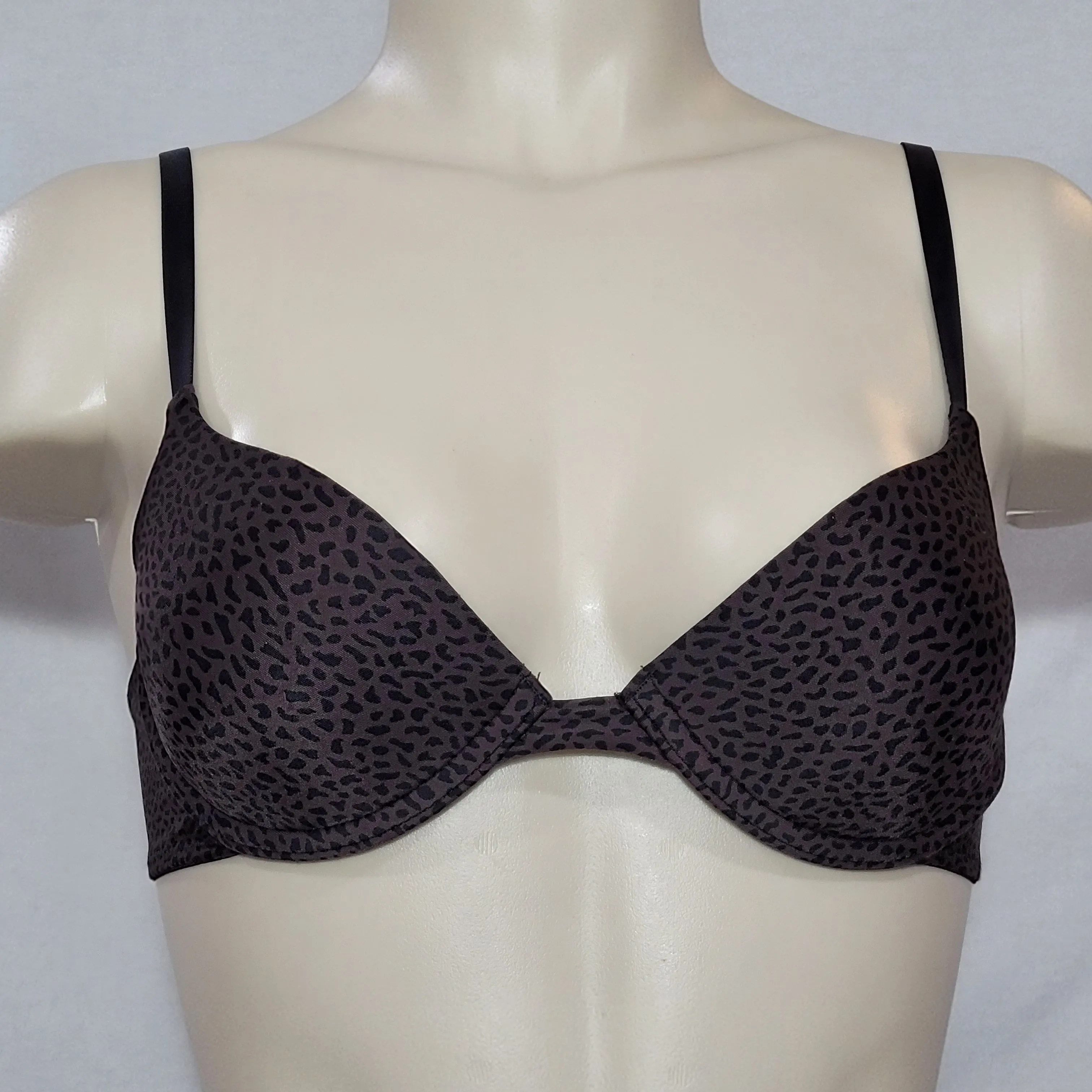 Calvin Klein F2711 Push Up Underwire Bra 34B Animal Print