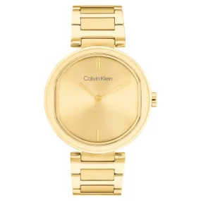 Calvin Klein Light Gold Steel Light Champagne Dial Slim Women's Watch - 25200252