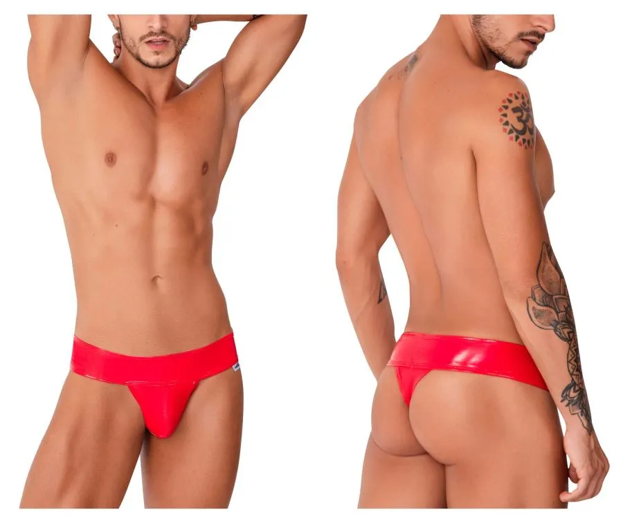 CandyMan 99742 Gloss Thongs Color Red