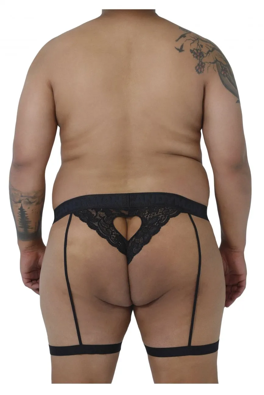 CandyMan Lace Garter Thongs