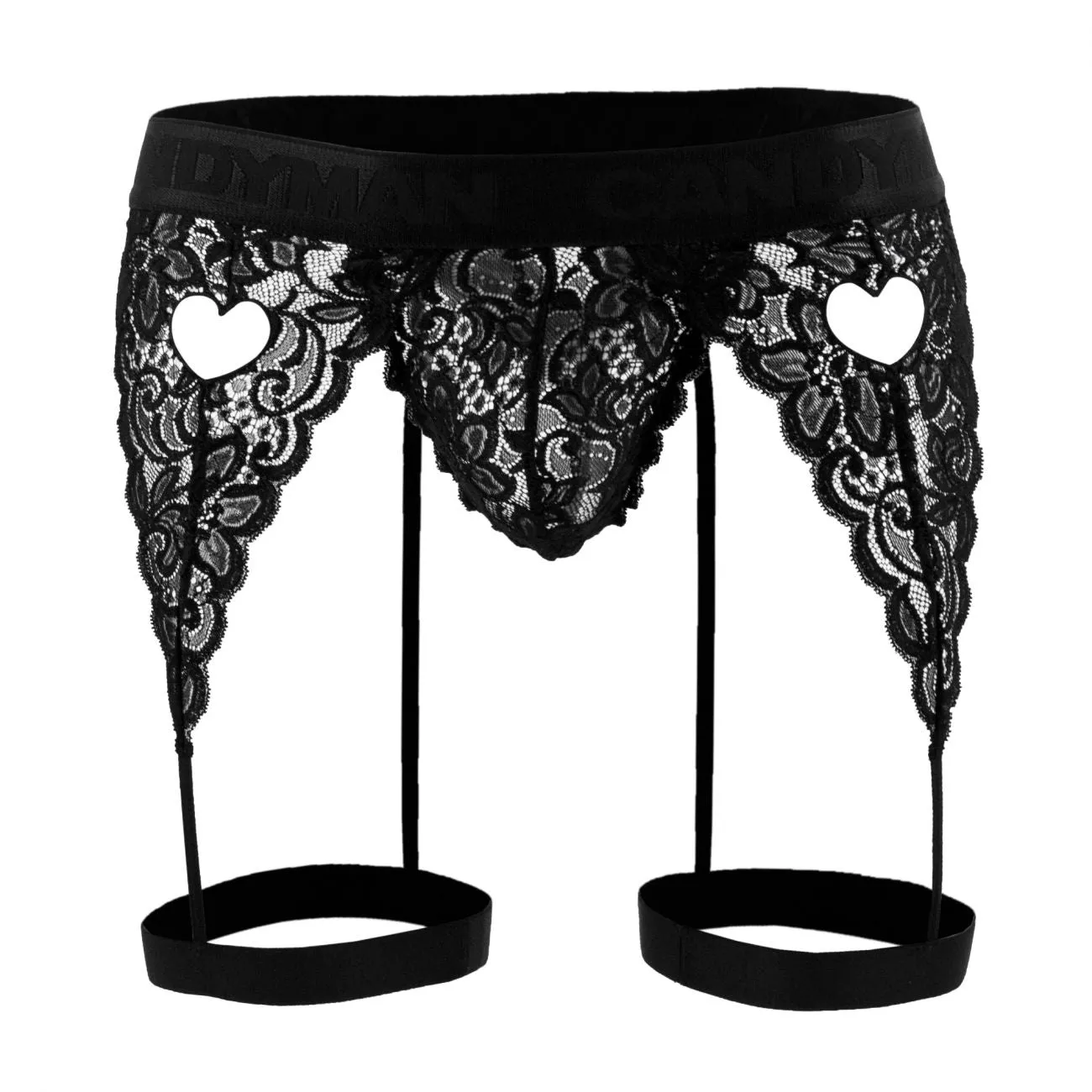 CandyMan Lace Garter Thongs