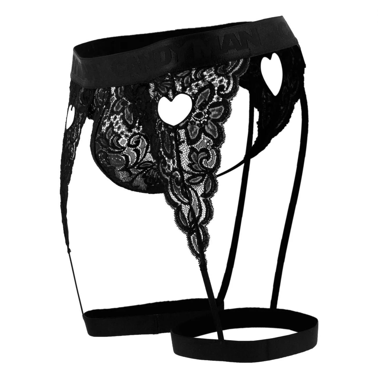 CandyMan Lace Garter Thongs