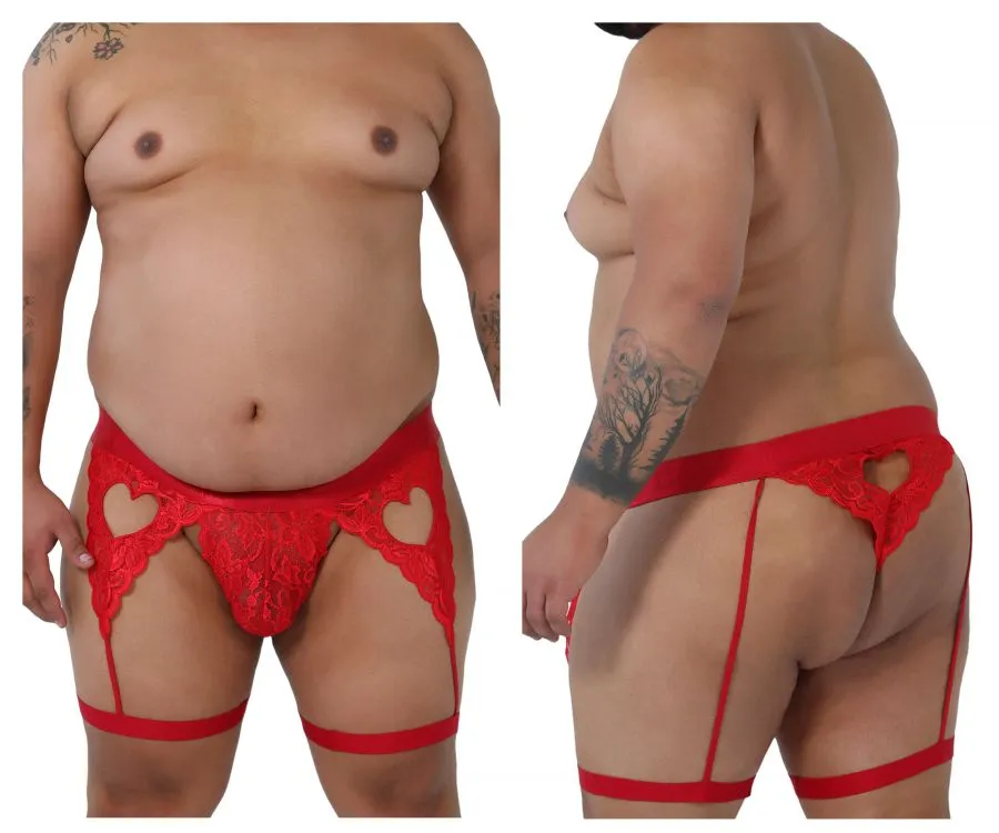 CandyMan Lace Garter Thongs