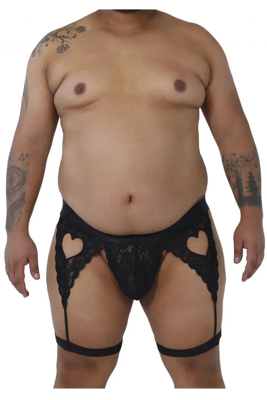 CandyMan Lace Garter Thongs