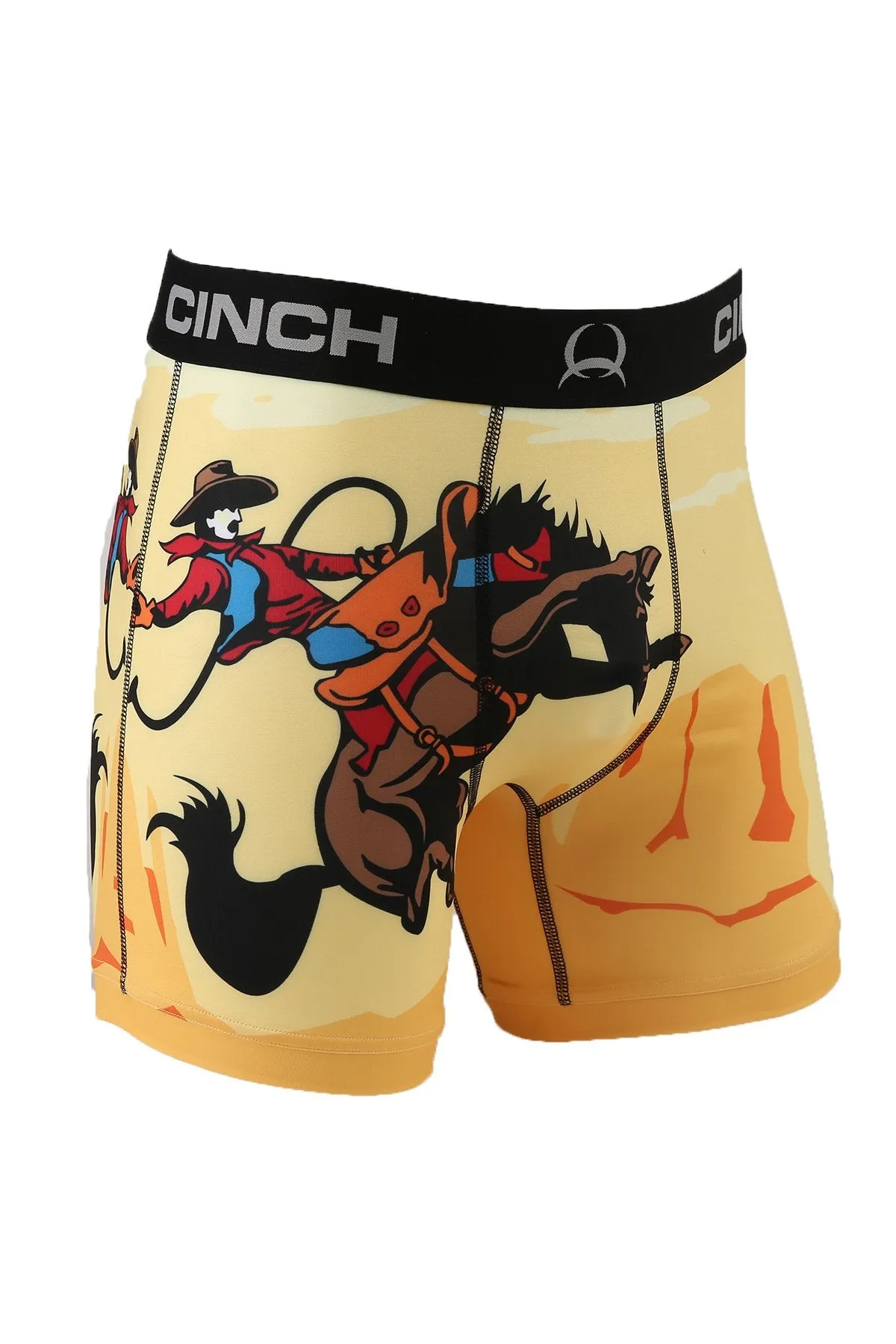 Cinch Mens Bucking Bronc Print 6" Boxer Briefs