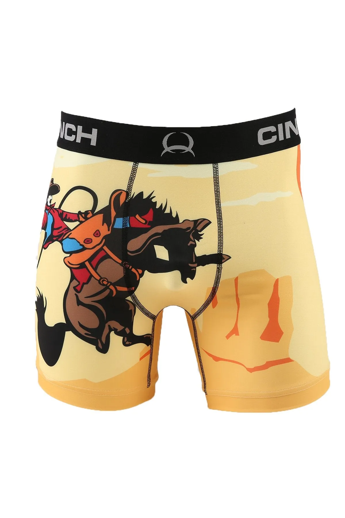 Cinch Mens Bucking Bronc Print 6" Boxer Briefs