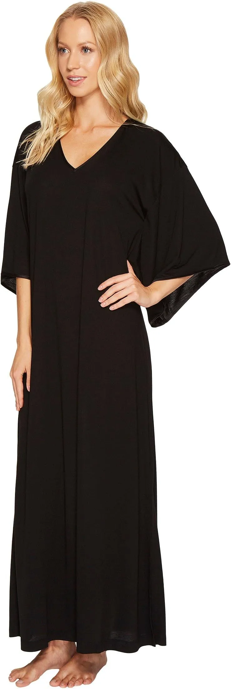 Congo kaftan N by Natori, black