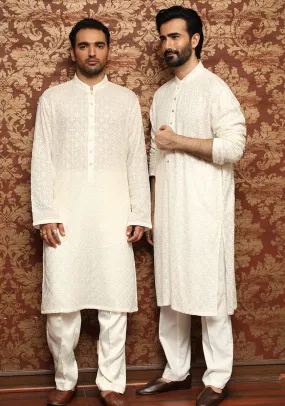 Couture Silver White kurta Pajama